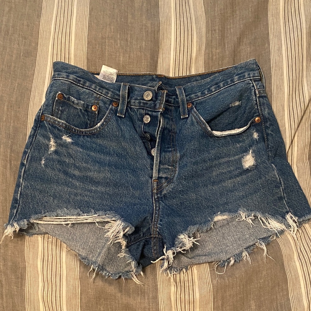 Levi Denim Distressed Women Shorts